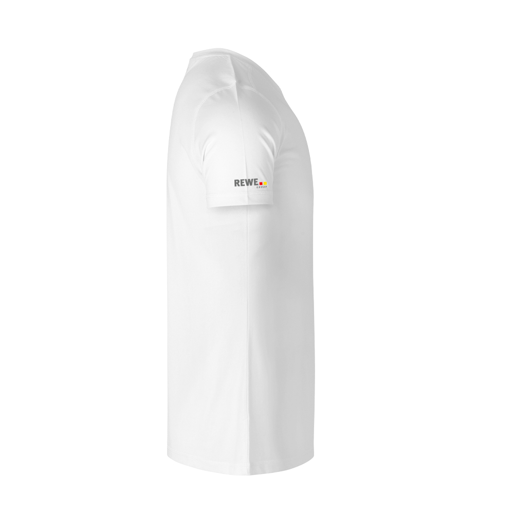 T‑Shirt, Kurzarm, Weiß, Plain, Logo am Ärmel