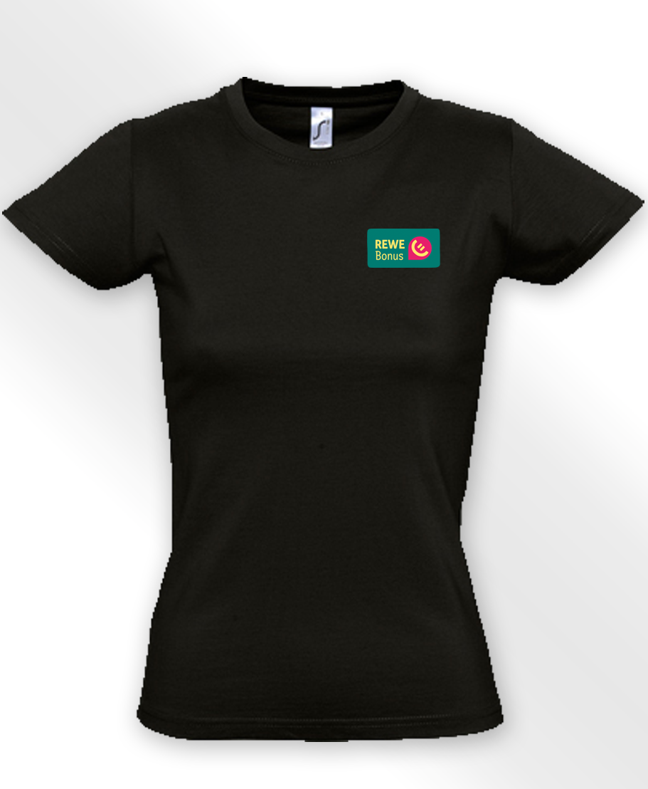 REWE Bonus T-Shirt tailliert Schwarz