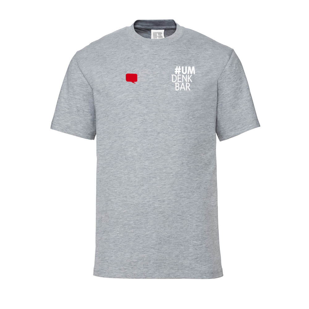 Russel T-Shirt 180M Unisex Baumwolle Grau XXL Umdenkbar Logo