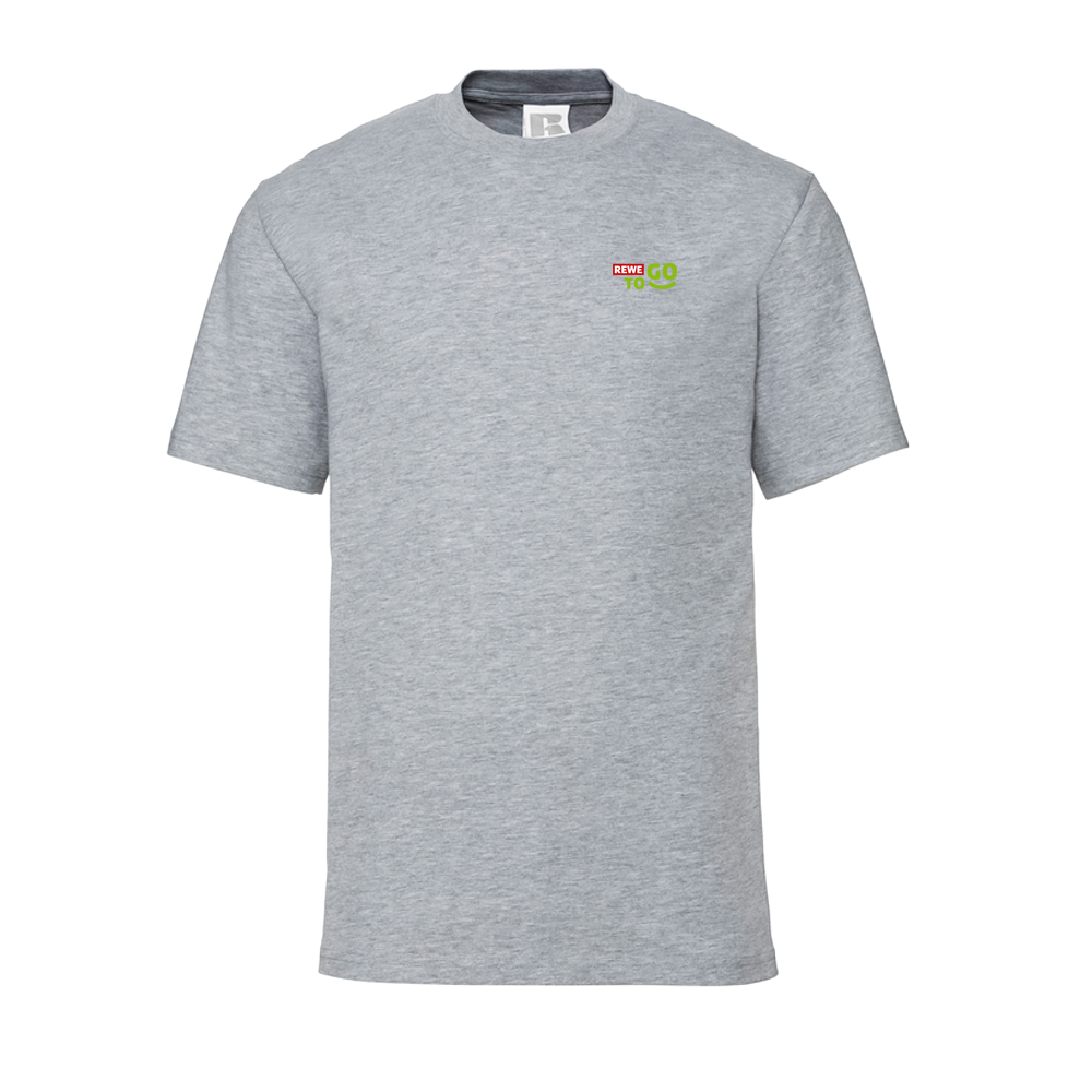 Russel T-Shirt 180M Unisex Baumwolle Grau L REWE to go