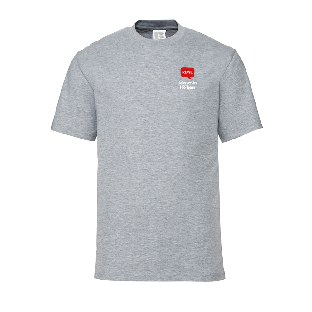 Russel T-Shirt 180M Unisex Baumwolle Grau XS Lieferservice HR Team